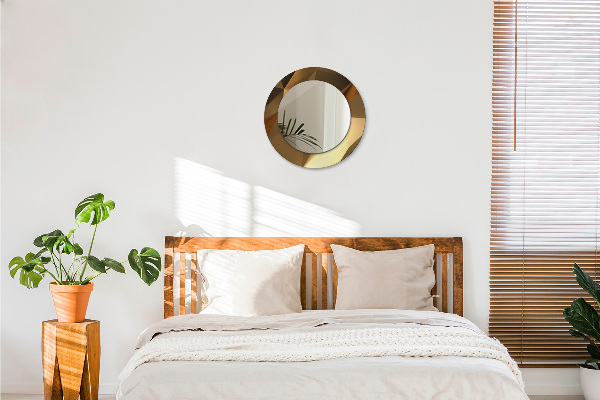 Ronde spiegel met decoratie Gouden abstractie