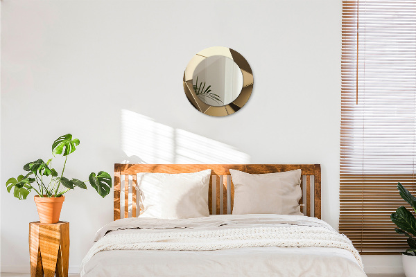 Ronde spiegel met bedrukte lijst Moderne abstractie