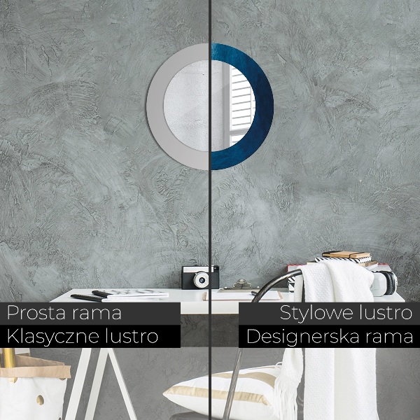 Ronde spiegel met decoratie Abstracte kunst