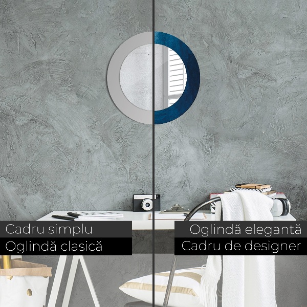 Ronde spiegel met decoratie Abstracte kunst