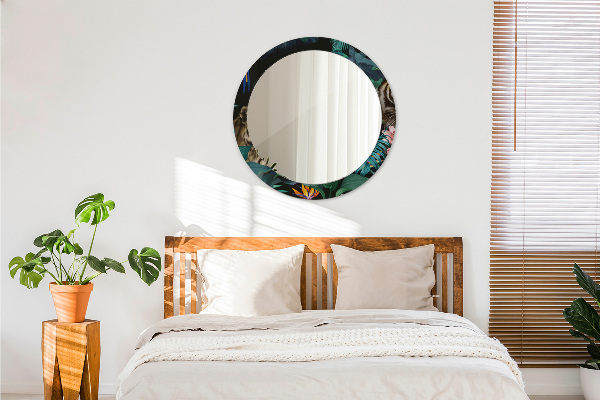 Bedrukte ronde spiegel Bos in de jungle