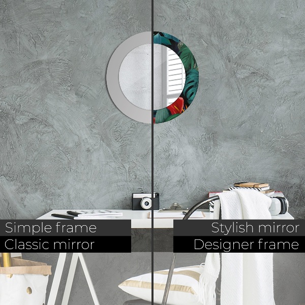 Bedrukte ronde spiegel Bos in de jungle