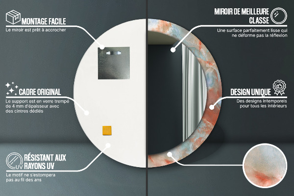Bedrukte ronde spiegel Onyx-knikkers