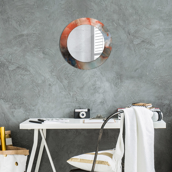 Bedrukte ronde spiegel Onyx-knikkers