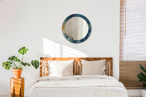 Bedrukte ronde spiegel Onyx-marmer