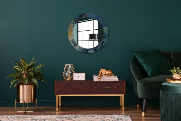 Bedrukte ronde spiegel Onyx-marmer