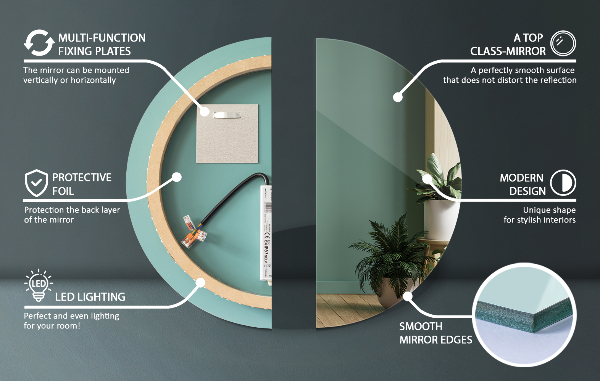 Ronde LED-spiegel voor de badkamer fi 100 cm