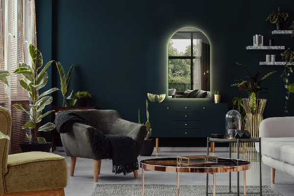 Spiegel met boog met verlichting 60x100 cm