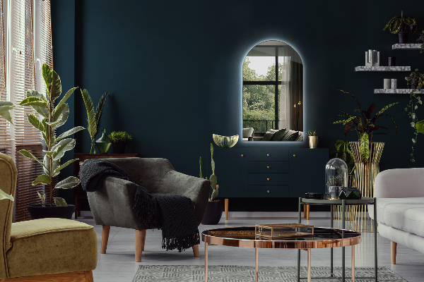 Spiegel met boog met verlichting 60x100 cm
