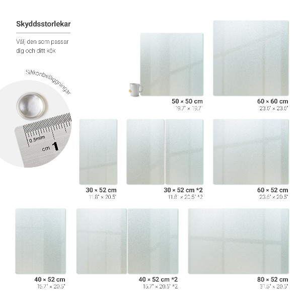 Afdekplaat voor kookplaat van 50 x 50 cm
