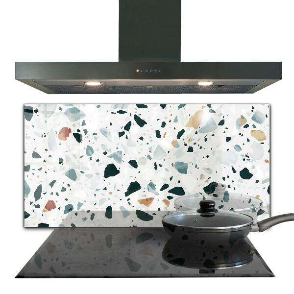 Keuken achterwand glas Kwartsgrijze textuur terrazzo