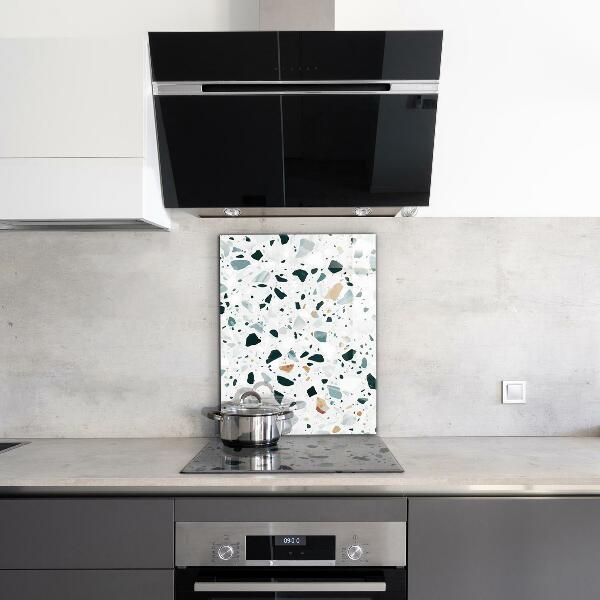 Keuken achterwand glas Kwartsgrijze textuur terrazzo