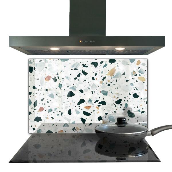 Keuken achterwand glas Kwartsgrijze textuur terrazzo