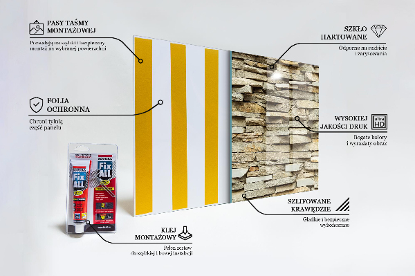 Spatscherm keuken glas Natuurlijke bakstenen