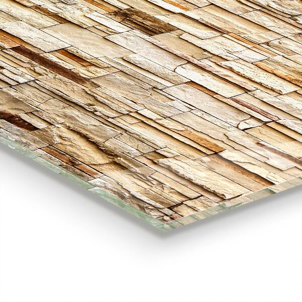 Spatscherm keuken glas Natuurstenen muur