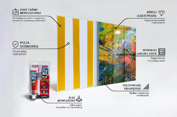 Keuken achterwand glas Kleurenexplosie