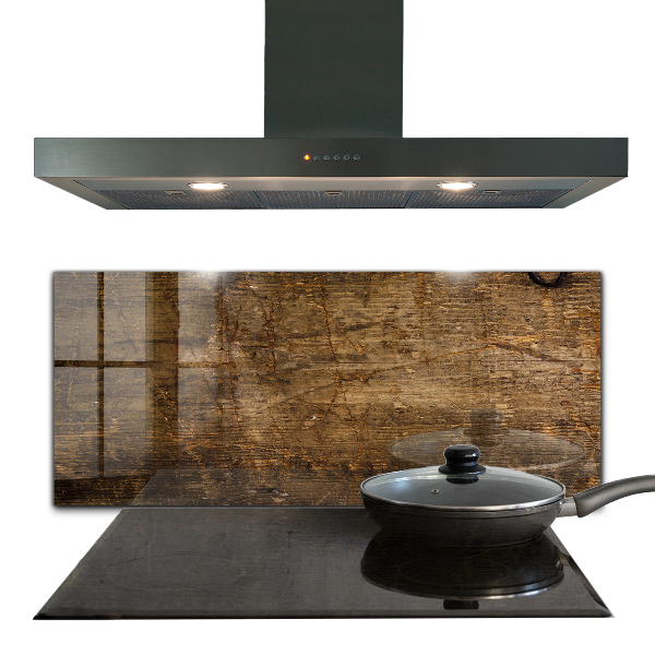 Spatplaat keuken Donker eikenhout