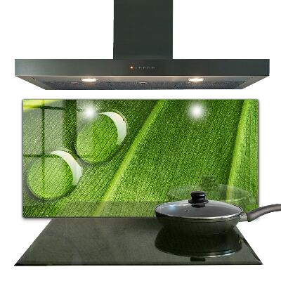 Foto achterwand keuken Dauwdruppel op een blad