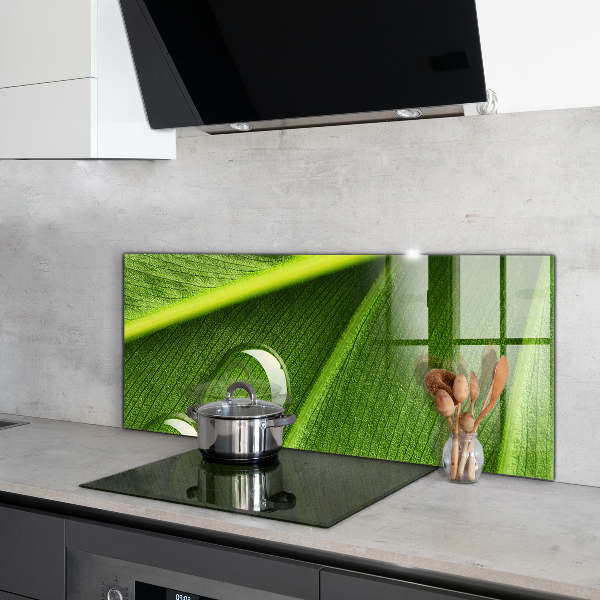 Foto achterwand keuken Dauwdruppel op een blad