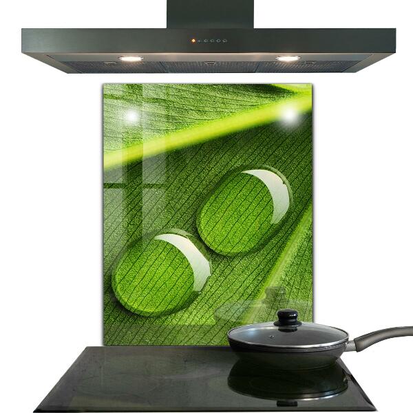 Foto achterwand keuken Dauwdruppel op een blad