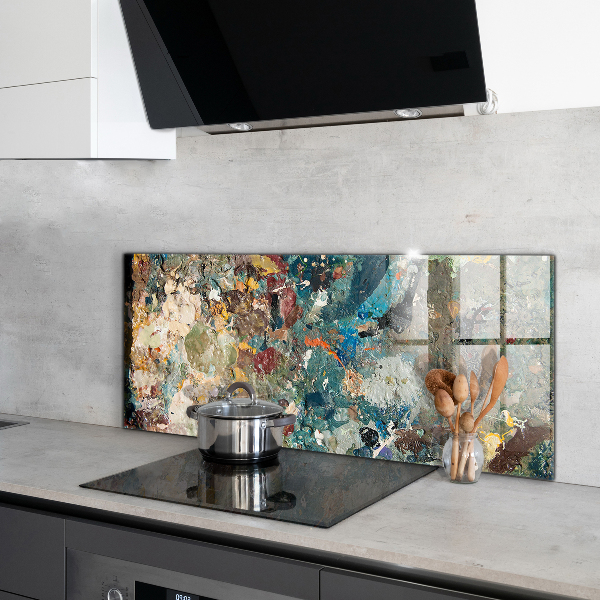 Foto achterwand keuken Olieverftextuur