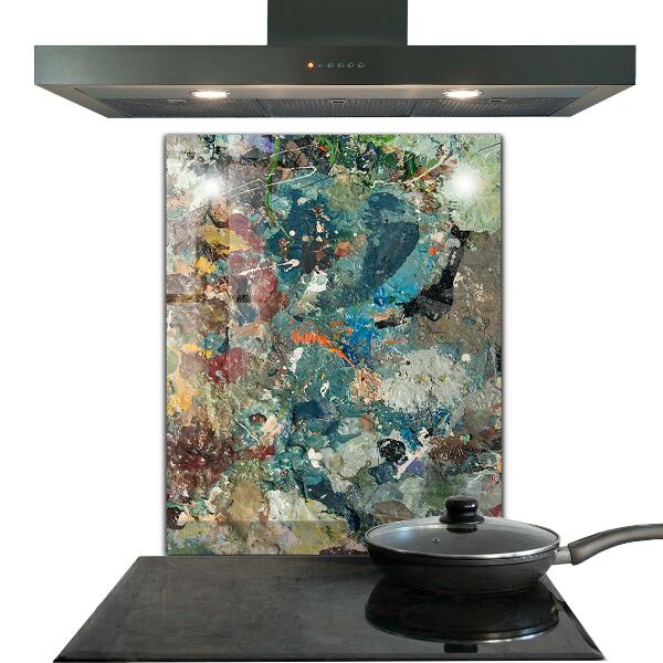 Foto achterwand keuken Olieverftextuur