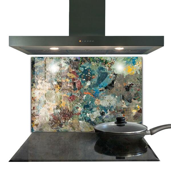 Foto achterwand keuken Olieverftextuur