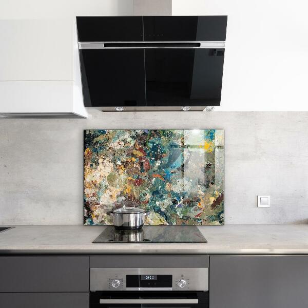 Foto achterwand keuken Olieverftextuur