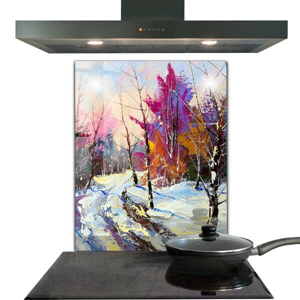 Foto achterwand keuken Winter Park Acrylverfschilderij
