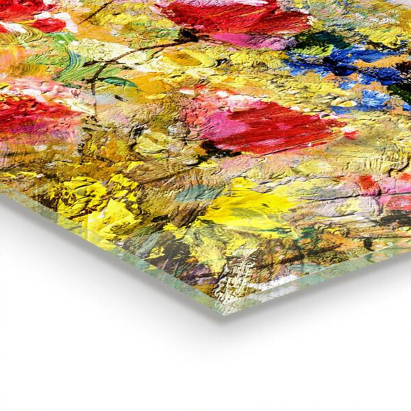 Spatplaat keuken Zomerweide olieverfschilderij