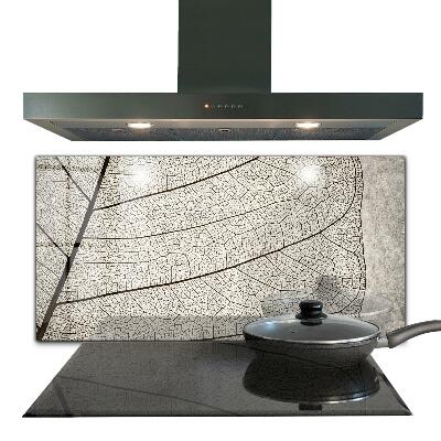 Keuken achterwand glas Sepia bladtextuur