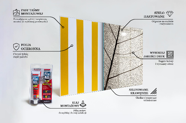 Keuken achterwand glas Sepia bladtextuur