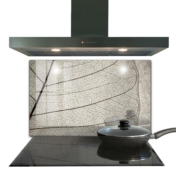 Keuken achterwand glas Sepia bladtextuur