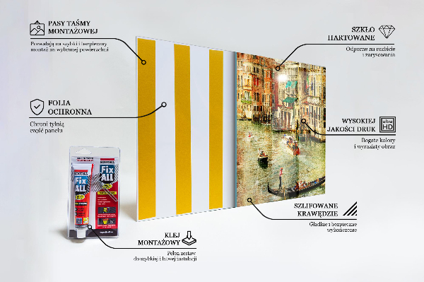 Spatplaat keuken Italië Venetië Vintage Schilderij