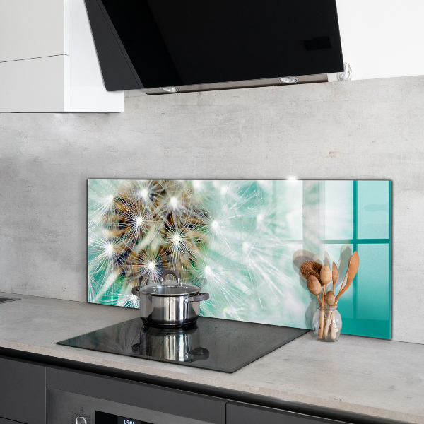 Spatplaat keuken Paardenbloem in de windplant