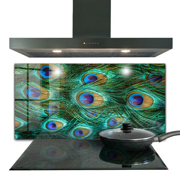 Achterwand keuken Pauwenveren, prachtige natuur