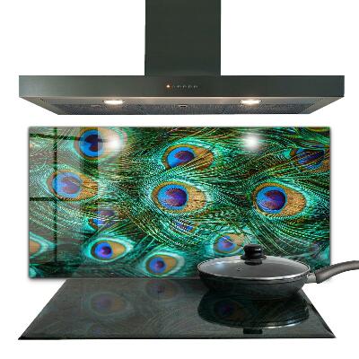 Achterwand keuken Pauwenveren, prachtige natuur