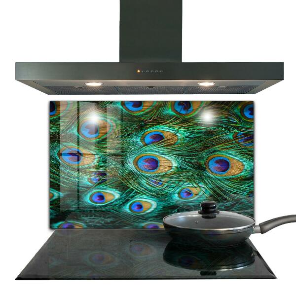 Achterwand keuken Pauwenveren, prachtige natuur