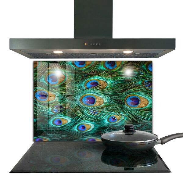 Achterwand keuken Pauwenveren, prachtige natuur