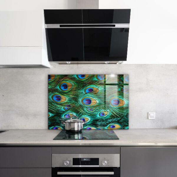 Achterwand keuken Pauwenveren, prachtige natuur