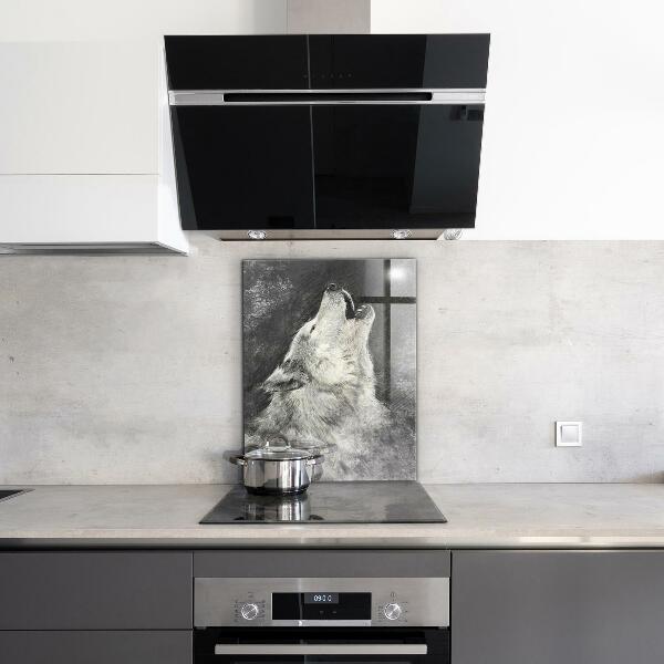 Achterwand keuken Illustratie van een Canadese wolf