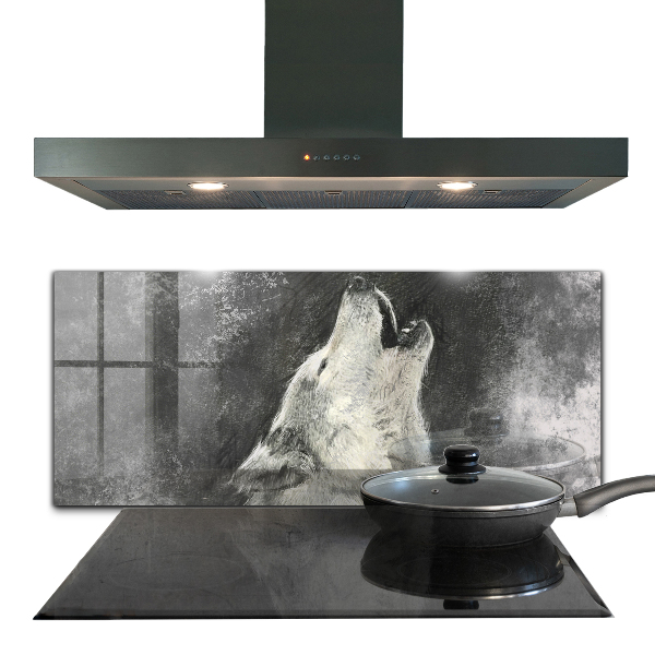 Achterwand keuken Illustratie van een Canadese wolf