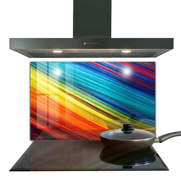 Keuken achterwand glas Kleurrijk regenboog grafisch patroon