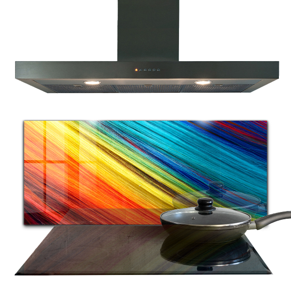 Keuken achterwand glas Kleurrijk regenboog grafisch patroon