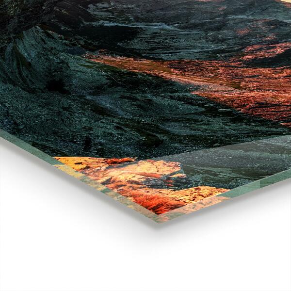 Keuken achterwand glas Bergpanorama bij zonsondergang