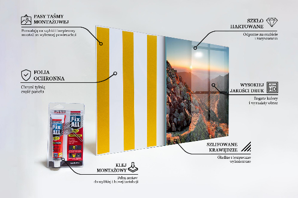Keuken achterwand glas Bergpanorama bij zonsondergang