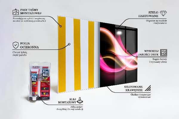 Spatscherm keuken glas Moderne Abstracte Vibratie