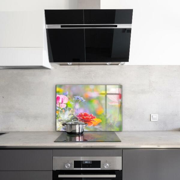 Foto achterwand keuken Zomerse klaprozenweide