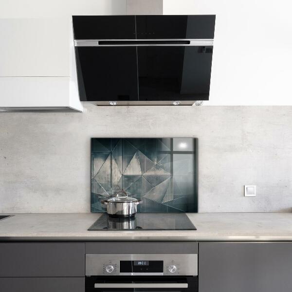 Achterwand keuken Abstracte metalen driehoeken