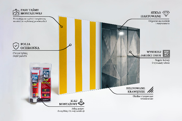 Achterwand keuken Abstracte metalen driehoeken